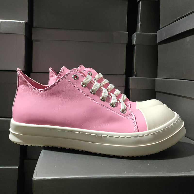 Summer Unisex Pink Sheepskin Leisure Sports Thick Casual Shoes