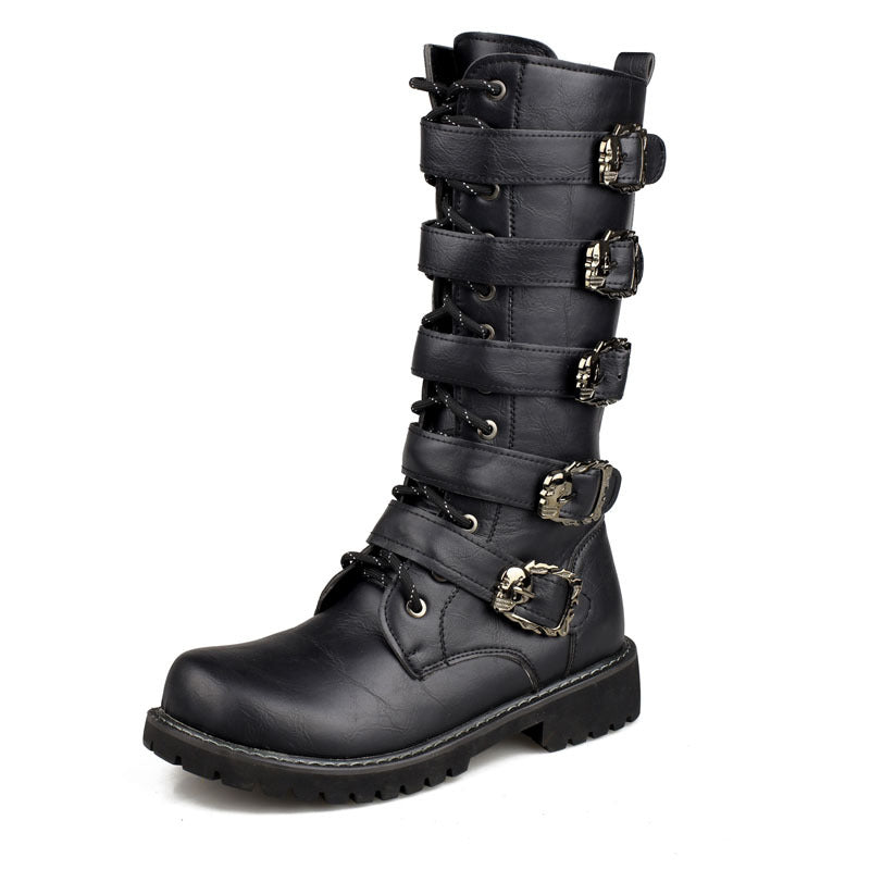 Men's Size Korean Style Trendy Fleece-lined Warm Boots