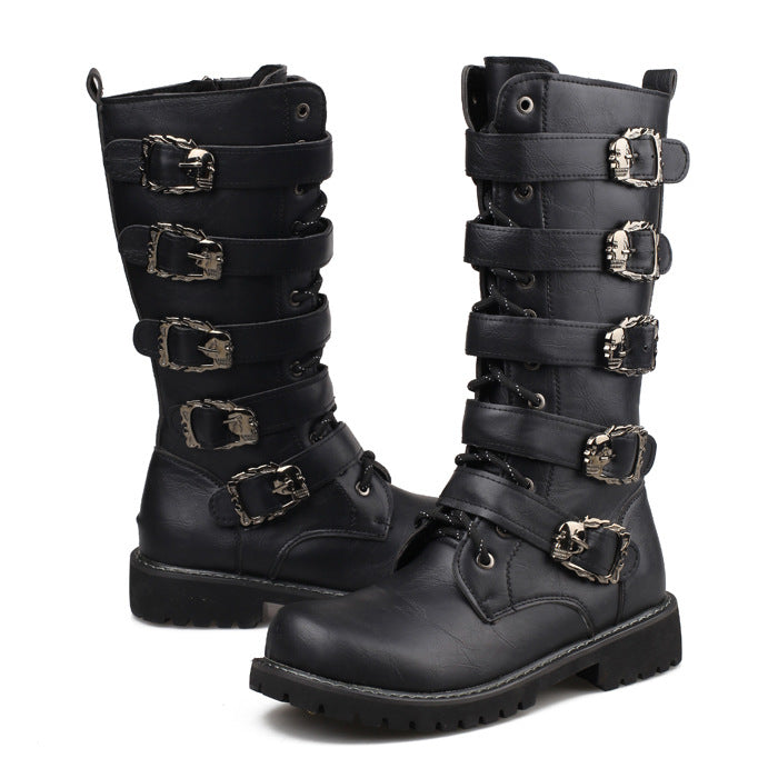 Men's Size Korean Style Trendy Fleece-lined Warm Boots