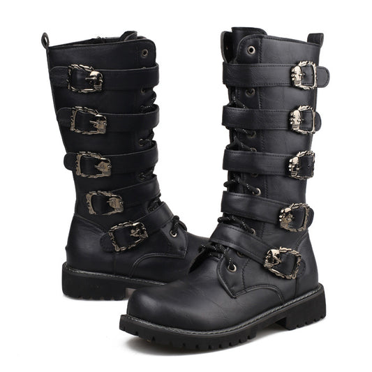 Men's Size Korean Style Trendy Fleece-lined Warm Boots