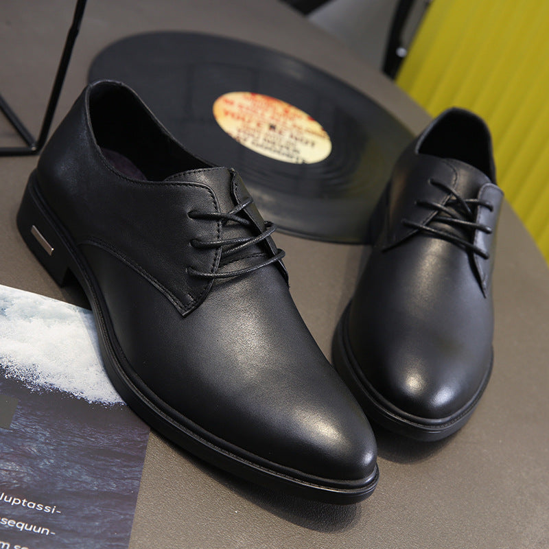 Men's Business Formal Fashion Trend Round Head Leather Shoes