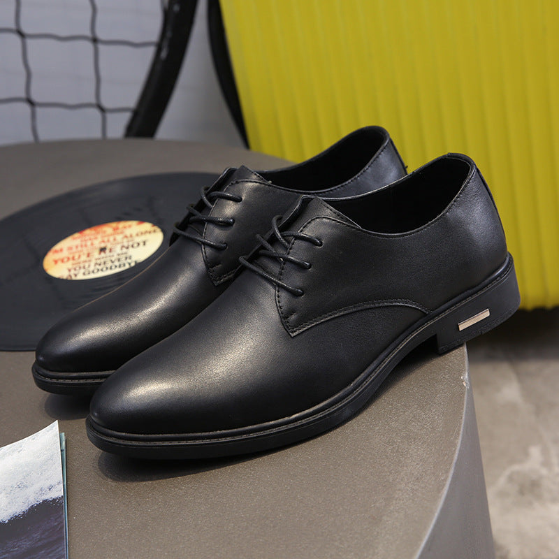 Men's Business Formal Fashion Trend Round Head Leather Shoes