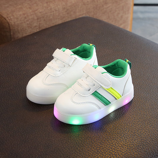 Children's Luminous Korean Style Boys Board Colorful Kid's Sneakers