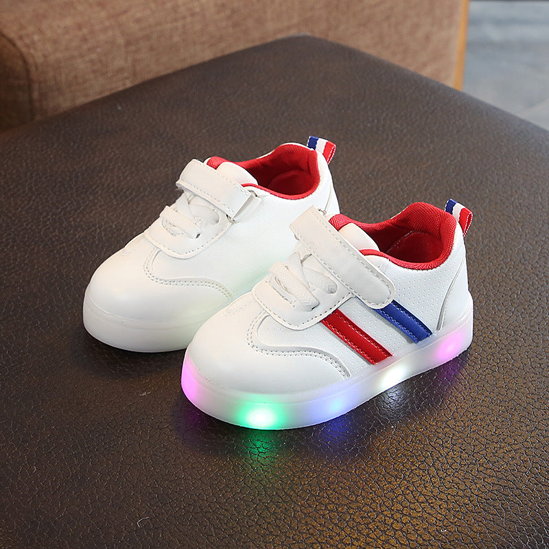 Children's Luminous Korean Style Boys Board Colorful Kid's Sneakers