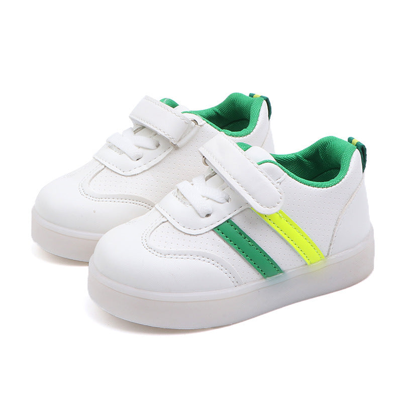 Children's Luminous Korean Style Boys Board Colorful Kid's Sneakers