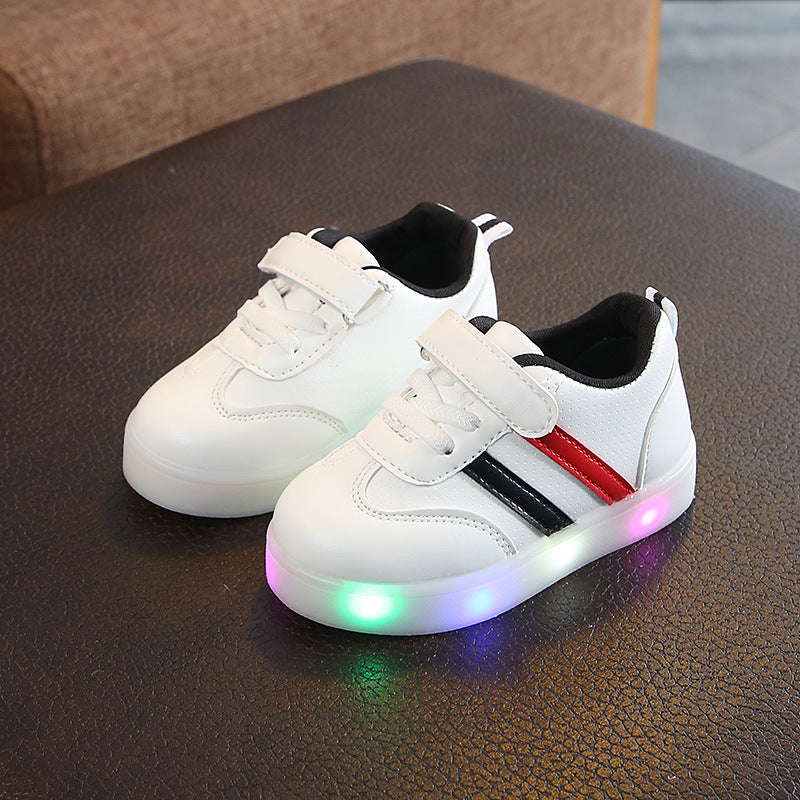 Children's Luminous Korean Style Boys Board Colorful Kid's Sneakers