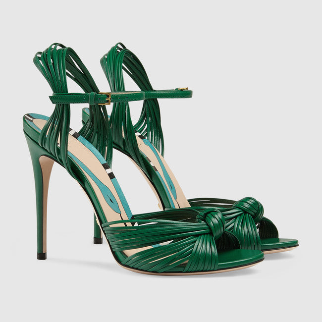Women's Summer Thin Strap Woven Peep Toe High Heeled Sandals