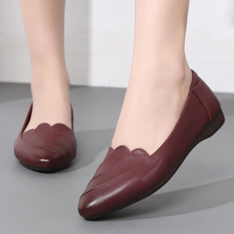 Women's Spring Genuine Soft Bottom Flat Large Women's Shoes
