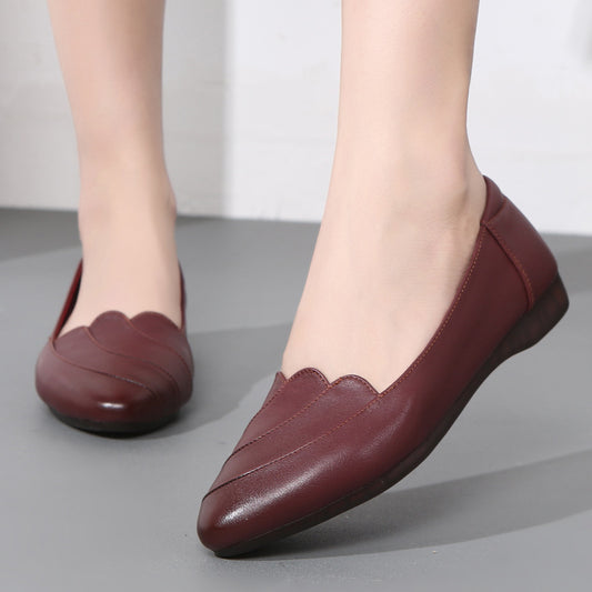 Women's Spring Genuine Soft Bottom Flat Large Women's Shoes