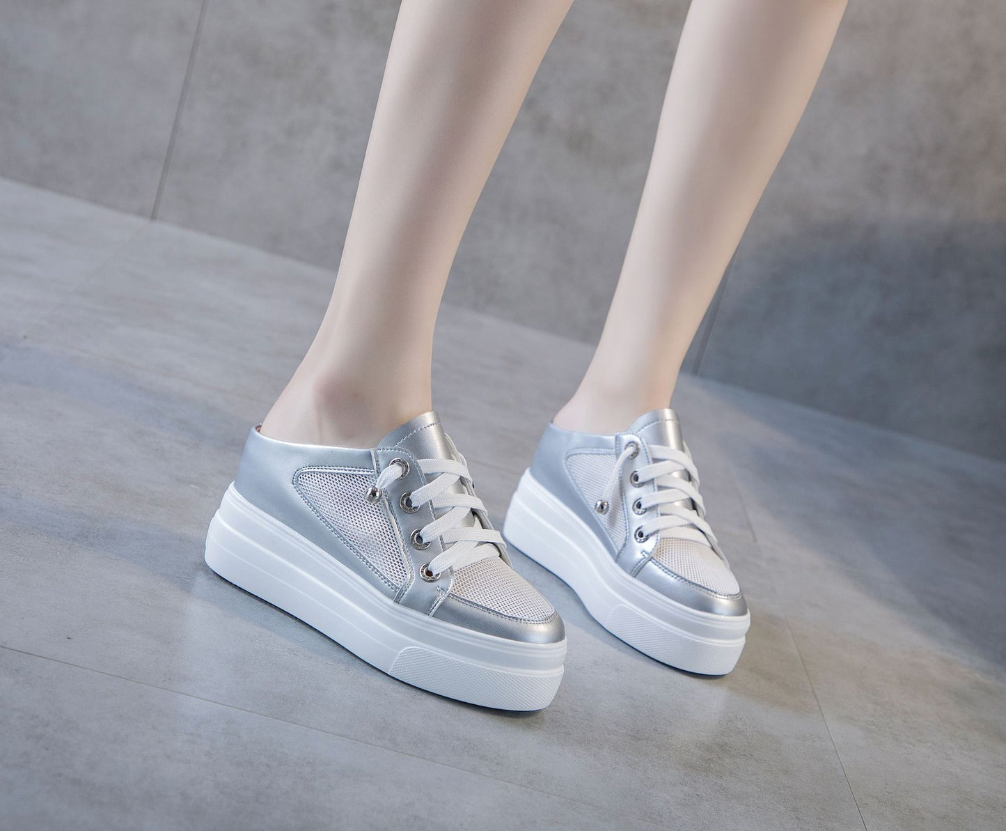 Women's Half Height Increasing Insole Large Size Women's Casual Shoes