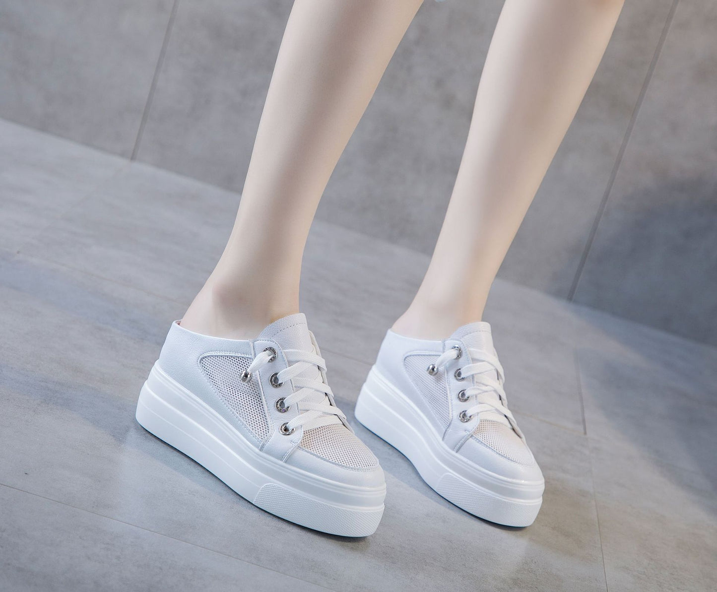 Women's Half Height Increasing Insole Large Size Women's Casual Shoes