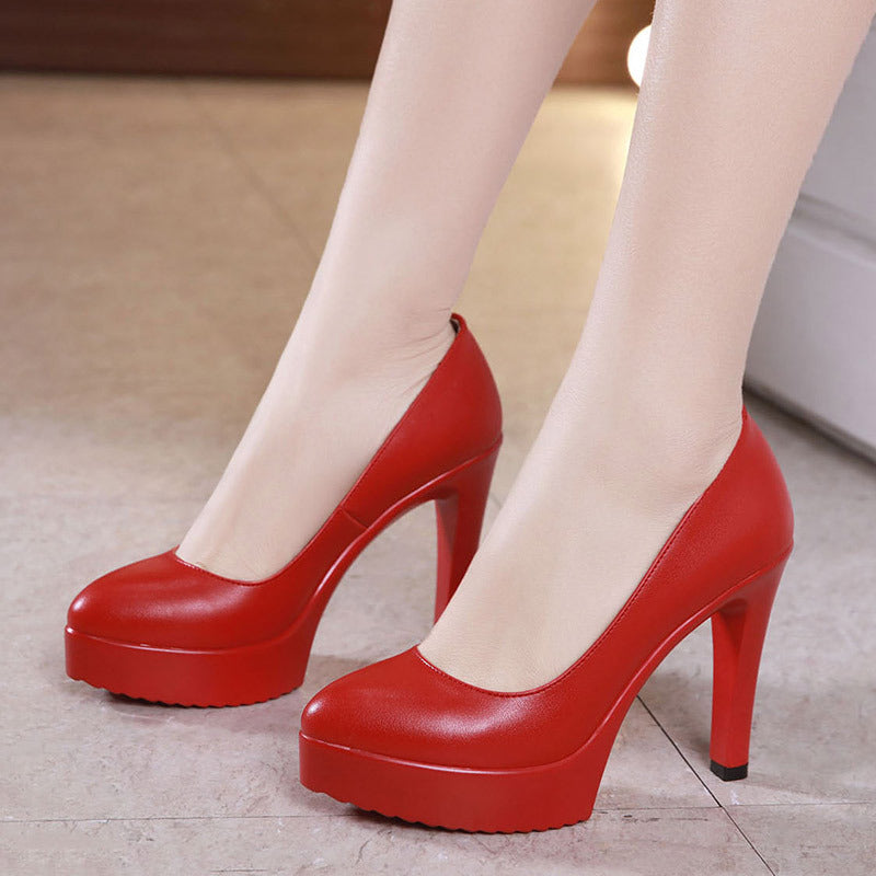 Women's Stiletto Low-cut Cheongsam Model Catwalk Show Women's Shoes