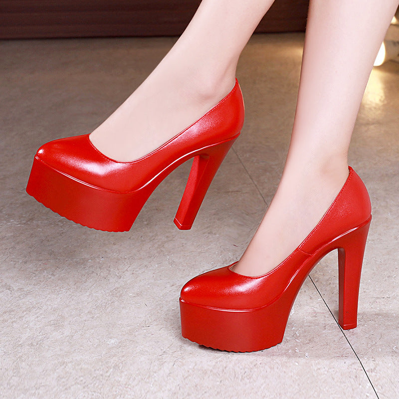 Women's Stiletto Low-cut Cheongsam Model Catwalk Show Women's Shoes