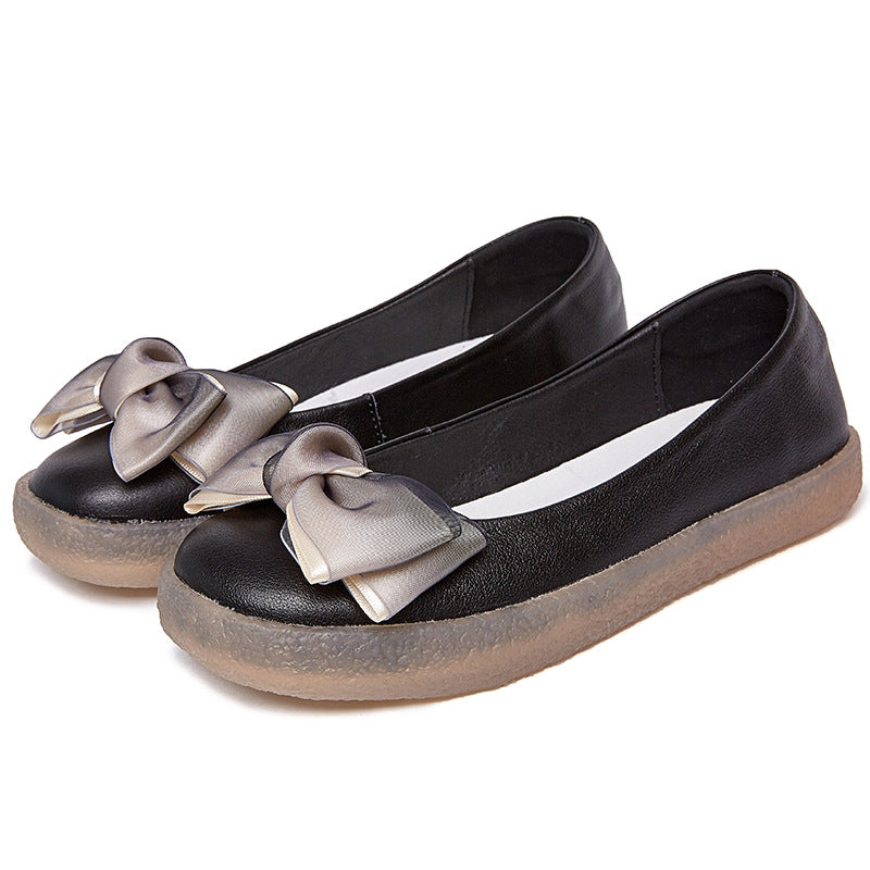 Pumps Soft Bow Bottom Preppy Style Casual Shoes