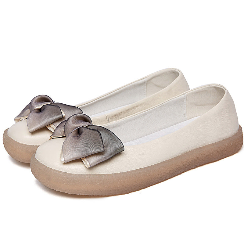 Pumps Soft Bow Bottom Preppy Style Casual Shoes