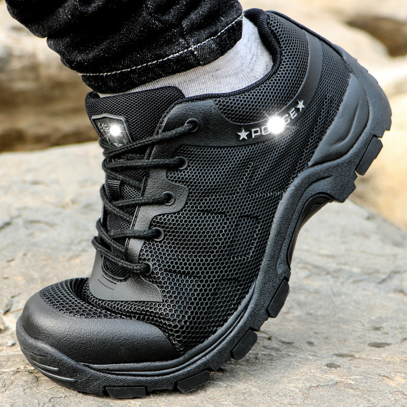 Women's & Men's Black Breathable Training Summer Mesh Hiking Casual Shoes