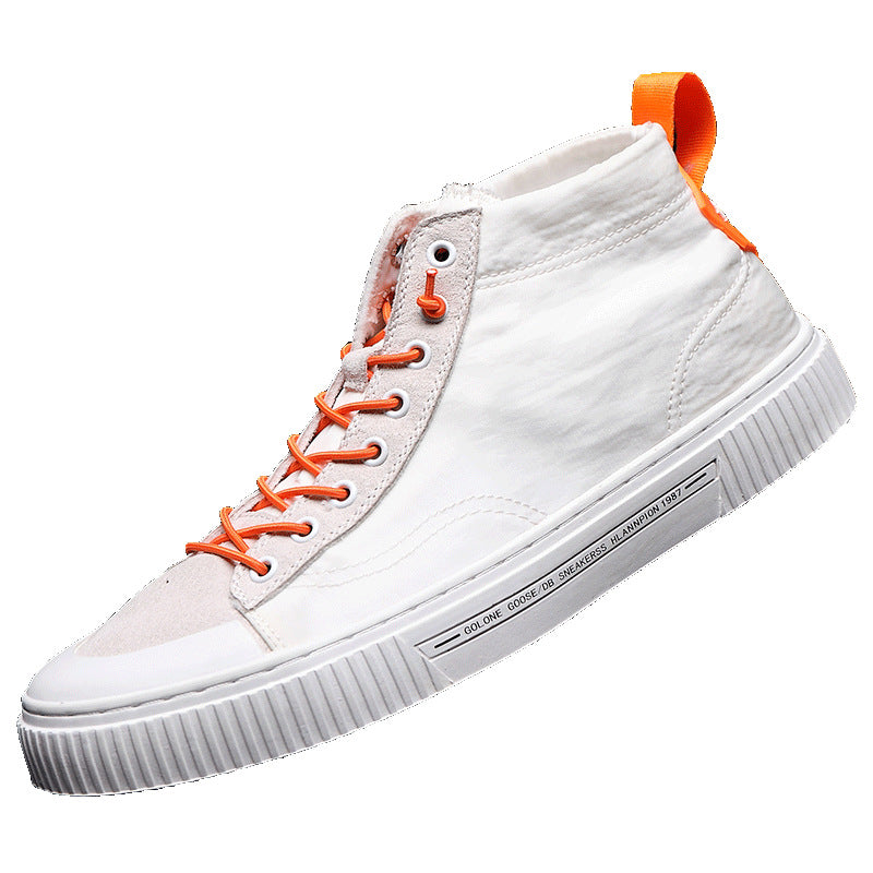 Men's Size Spring Hight Increasing Board Korean Canvas Shoes