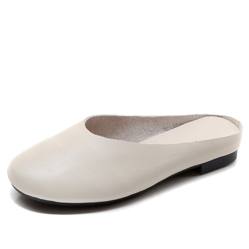 Women's Genuine Handmade Mori Granny Retro Extra Flat Slippers