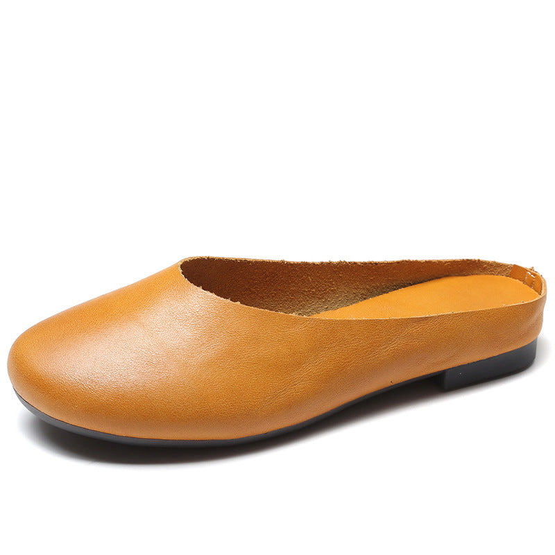 Women's Genuine Handmade Mori Granny Retro Extra Flat Slippers