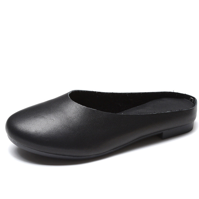 Women's Genuine Handmade Mori Granny Retro Extra Flat Slippers
