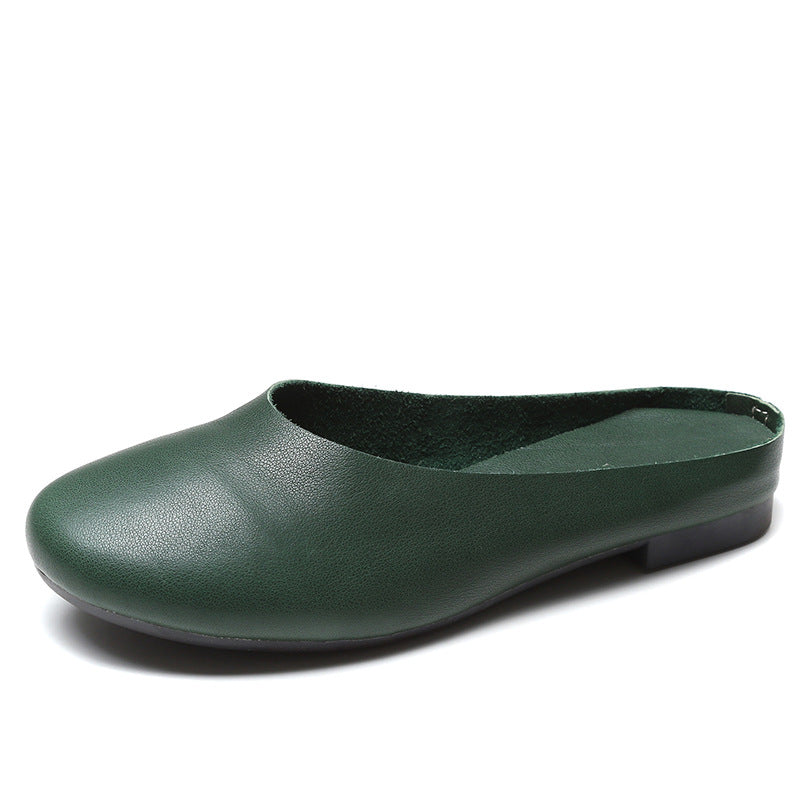 Women's Genuine Handmade Mori Granny Retro Extra Flat Slippers