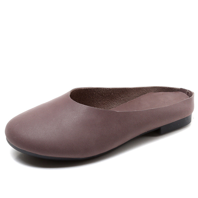 Women's Genuine Handmade Mori Granny Retro Extra Flat Slippers