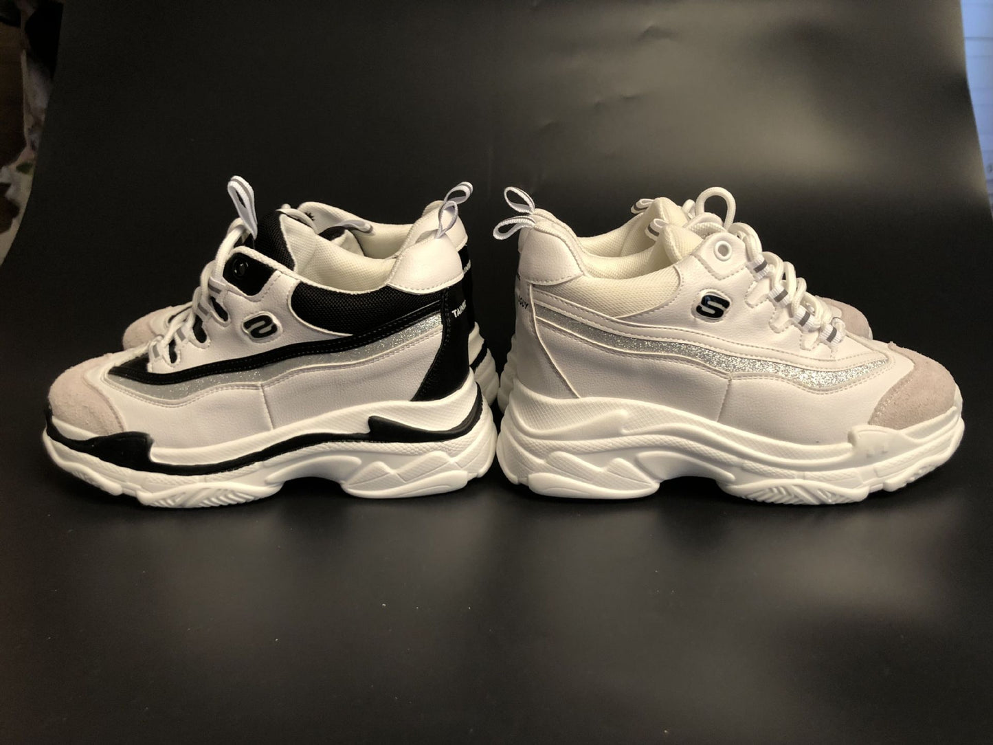 Women's Small Size Dad Platform Height Increasing Insole Sneakers
