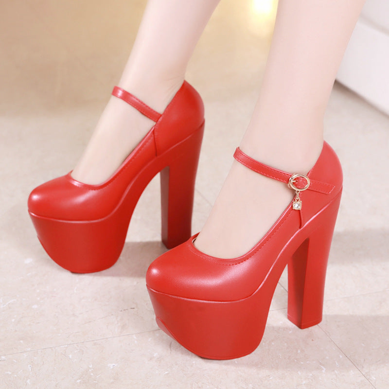 Women's Platform Model Catwalk Show Super High Chunky Waterproof Women's Fashion Shoes