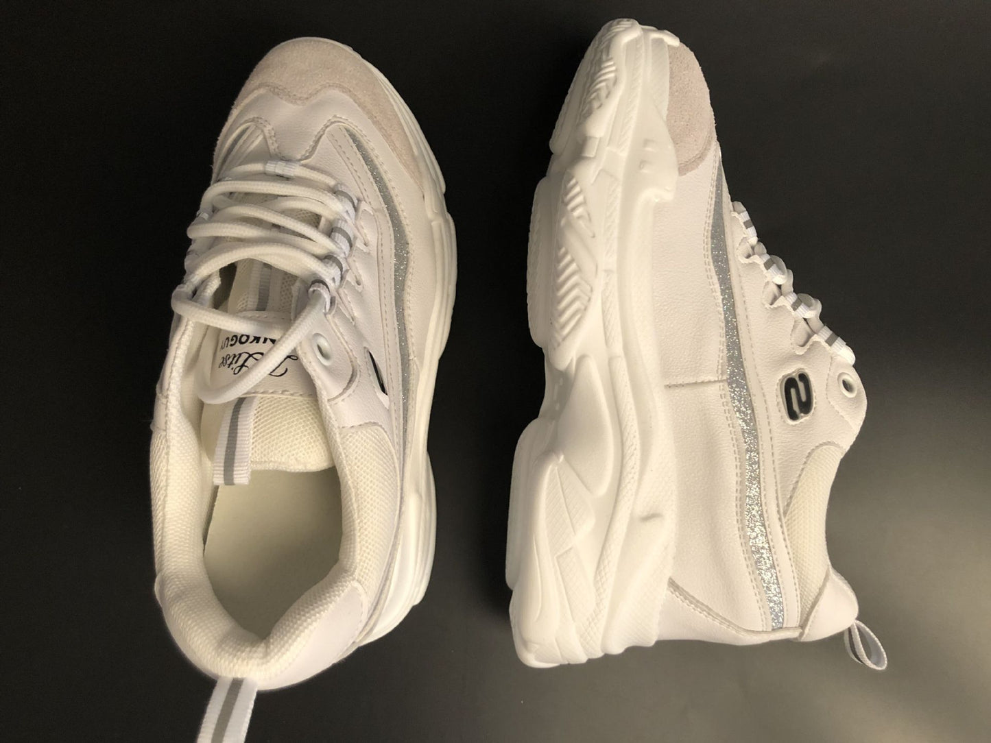 Women's Small Size Dad Platform Height Increasing Insole Sneakers