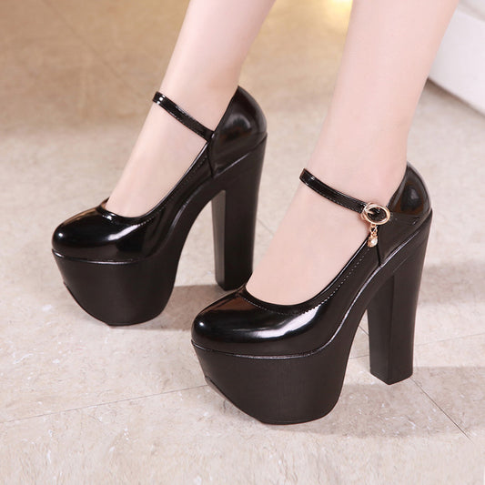 Women's Platform Model Catwalk Show Super High Chunky Waterproof Women's Fashion Shoes