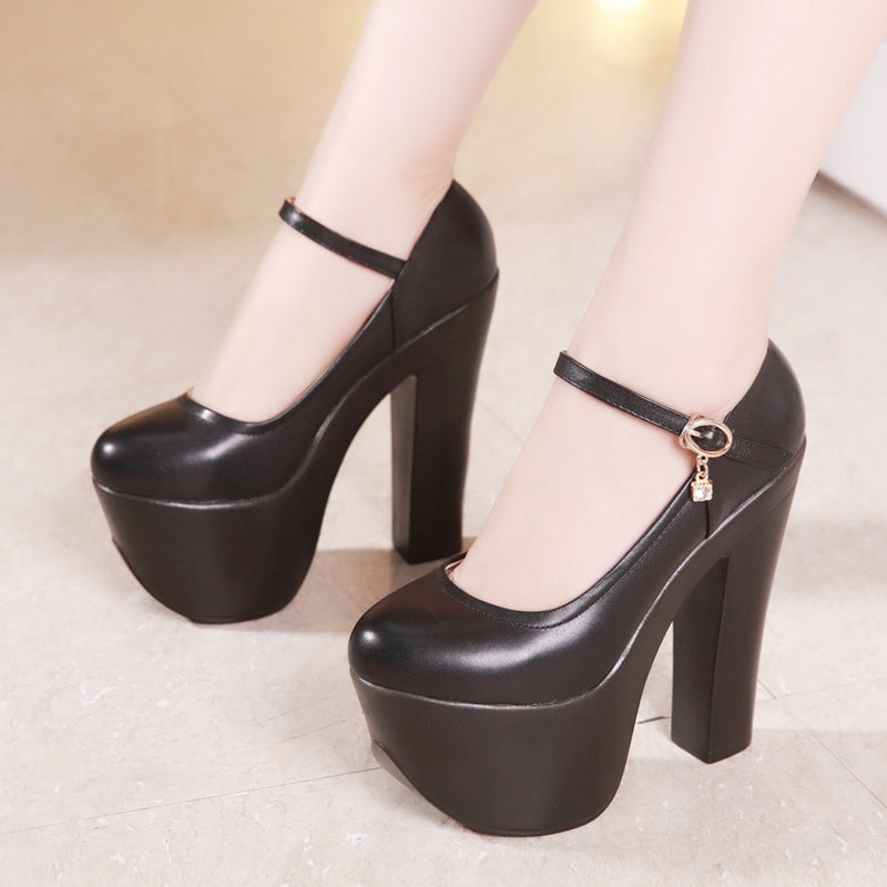 Women's Platform Model Catwalk Show Super High Chunky Waterproof Women's Fashion Shoes