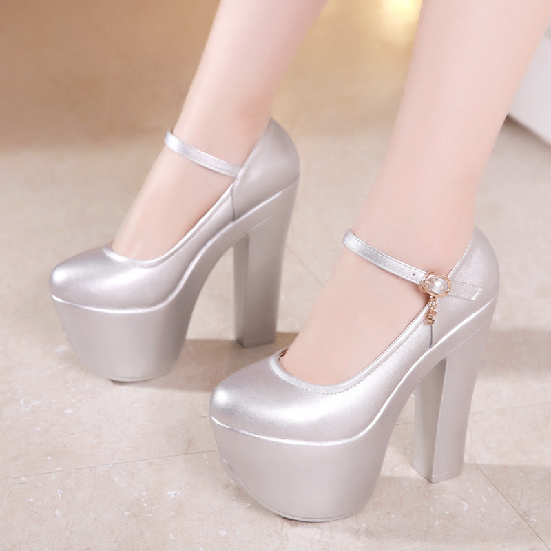 Women's Platform Model Catwalk Show Super High Chunky Waterproof Women's Fashion Shoes