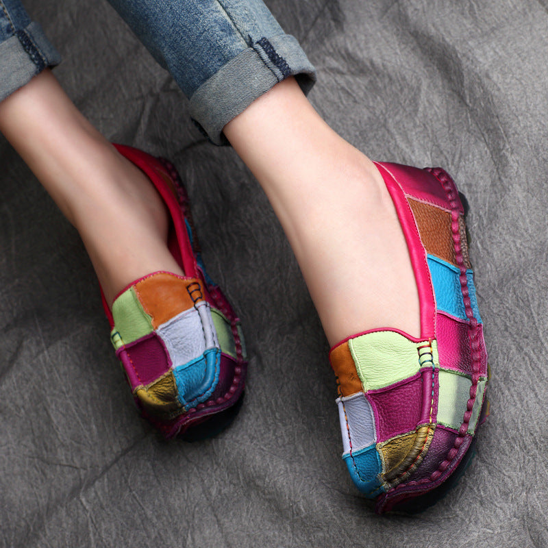 Women's Spring Handmade Ethnic Style Retro Beanie Female Women's Casual Shoes