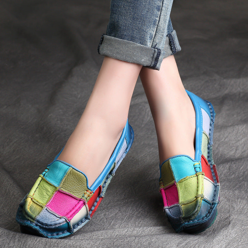Women's Spring Handmade Ethnic Style Retro Beanie Female Women's Casual Shoes