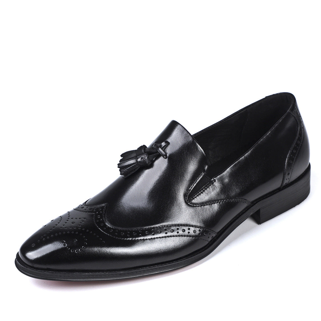 Men's Cowhide Business Formal Wear Gentleman Pumps Leather Shoes