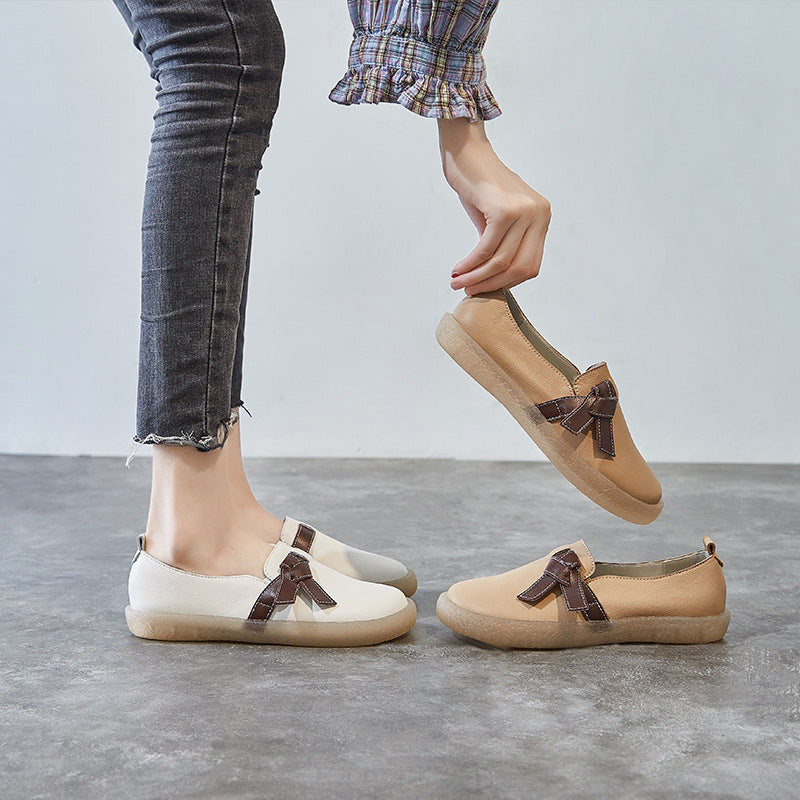 Women's For British Mori Artistic Retro White Women's Casual Shoes
