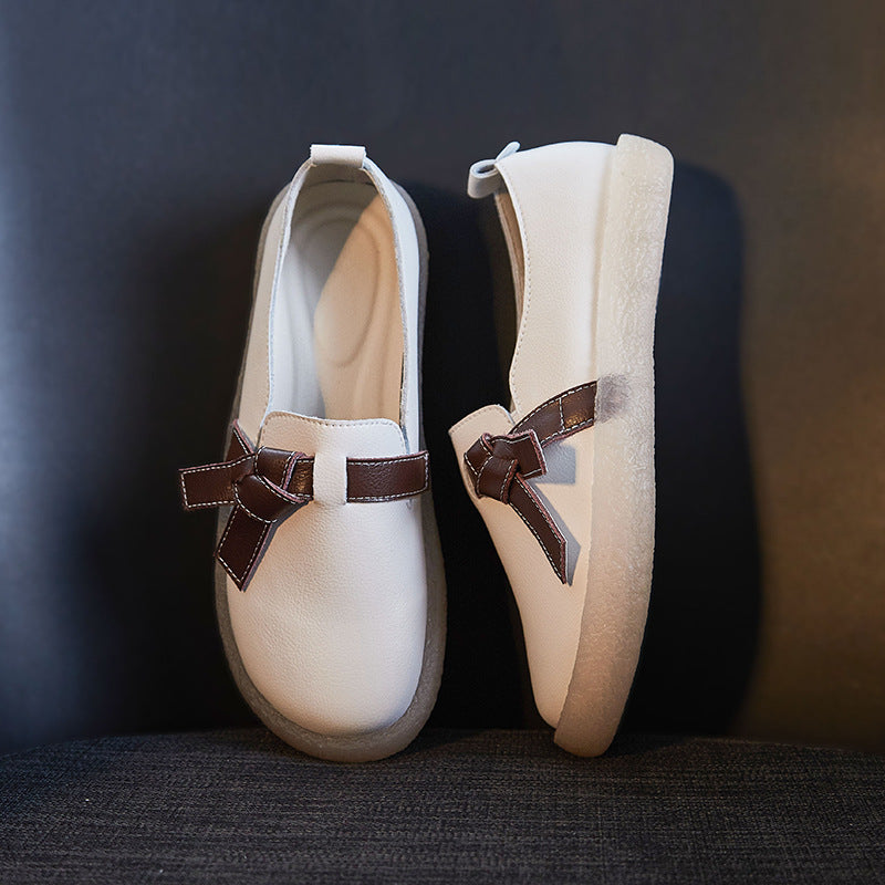 Women's For British Mori Artistic Retro White Women's Casual Shoes