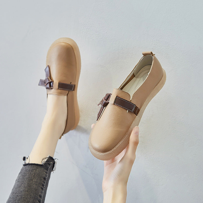 Women's For British Mori Artistic Retro White Women's Casual Shoes