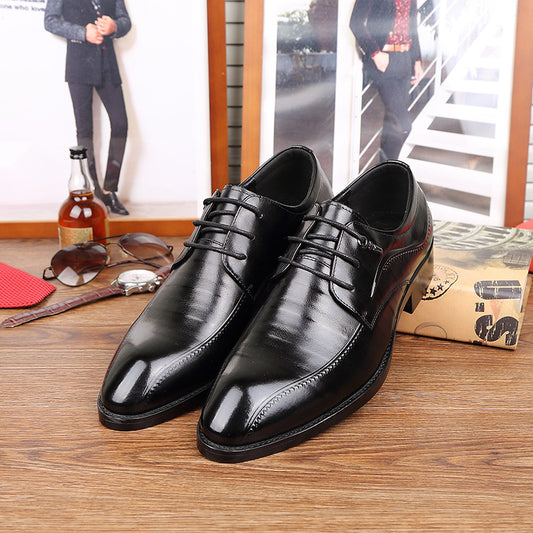 Men's Layer Cowhide Genuine Business British Style Pumps Leather Shoes
