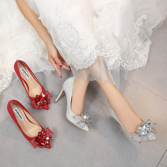 Women's Toe Sexy Fashion Wedding Bridal High Women's Shoes