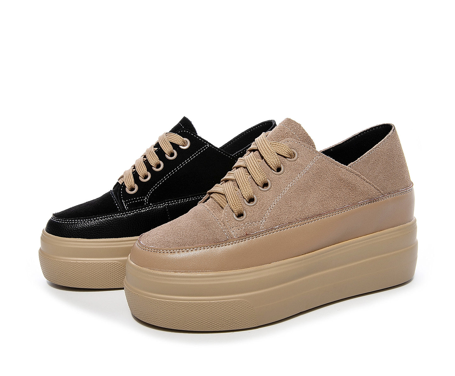 Women's Bottom Thick Spring Small Size Genuine Black Women's Casual Shoes