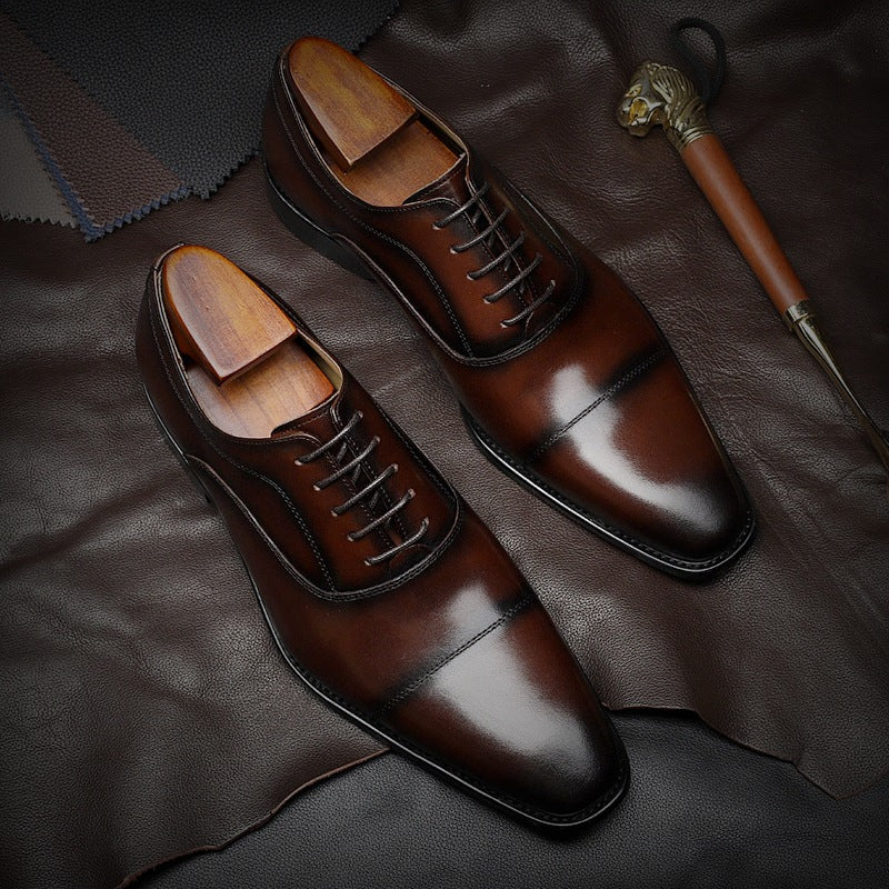 Men's Wear Square Toe Three Joint Korean Sole Men's Shoes
