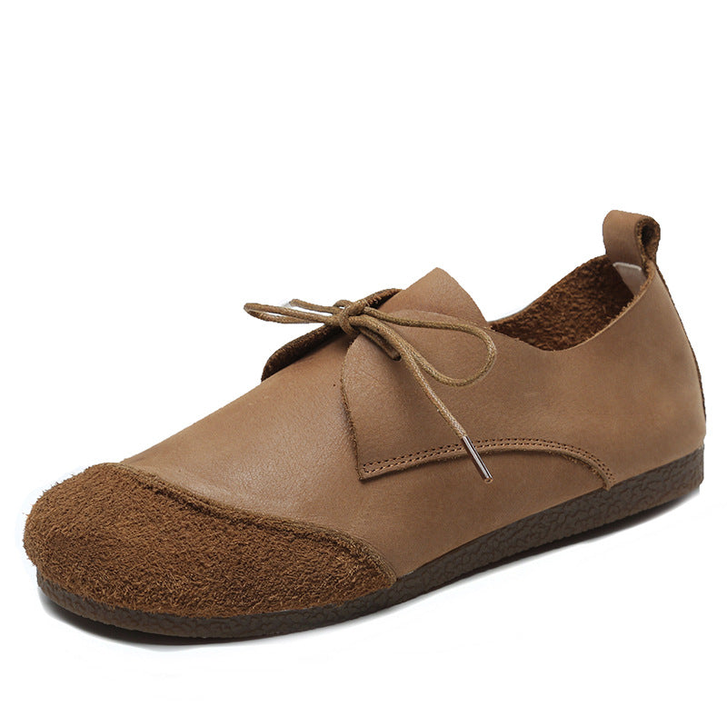 Women's Mori Handmade Genuine Flat Soft Bottom Wild Men's Shoes