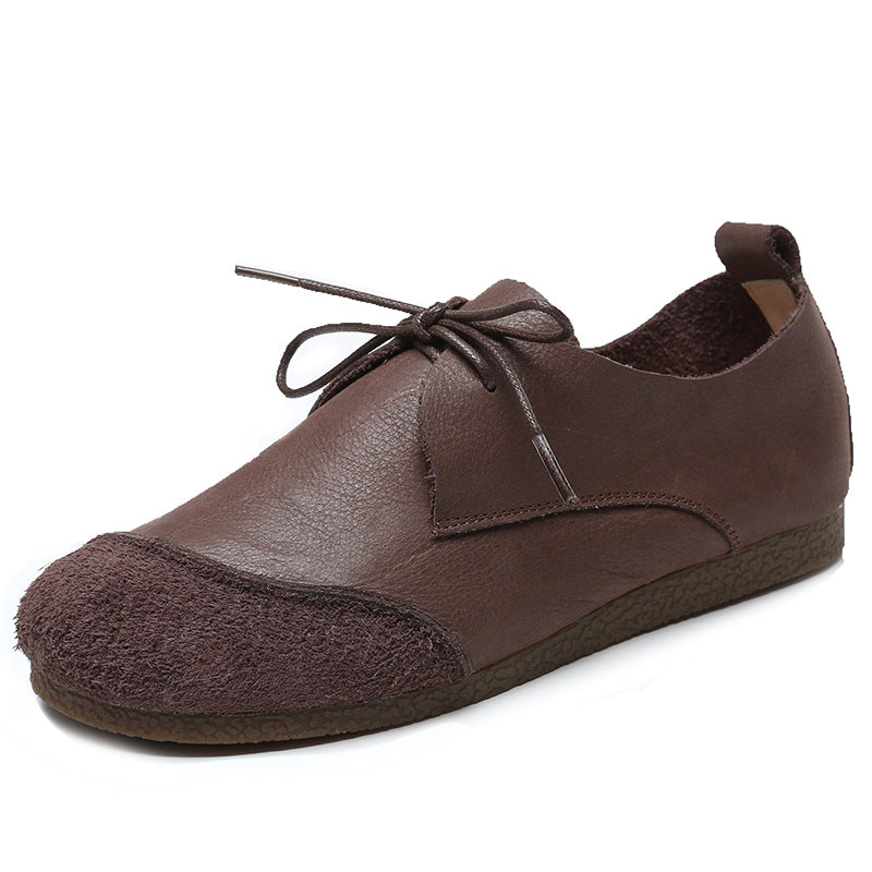 Women's Mori Handmade Genuine Flat Soft Bottom Wild Men's Shoes