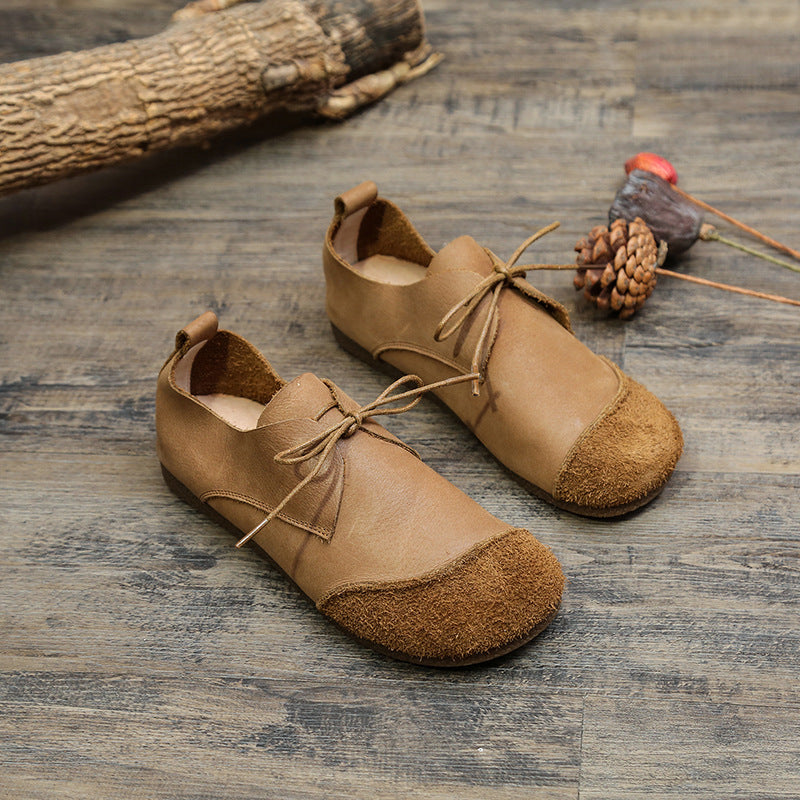 Women's Mori Handmade Genuine Flat Soft Bottom Wild Men's Shoes