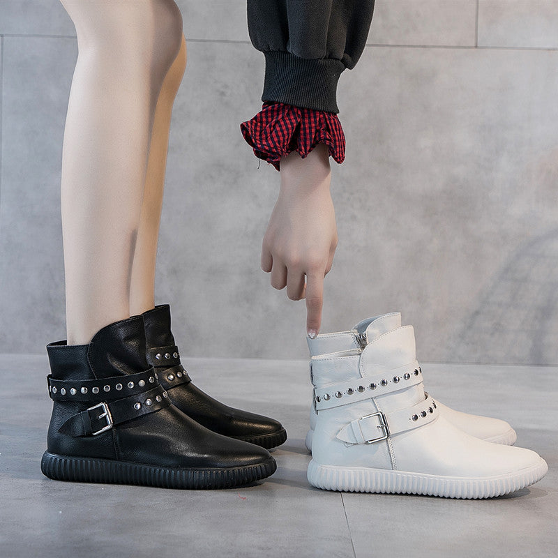 Women's Style Female Autumn Ankle Flat Martin Boots