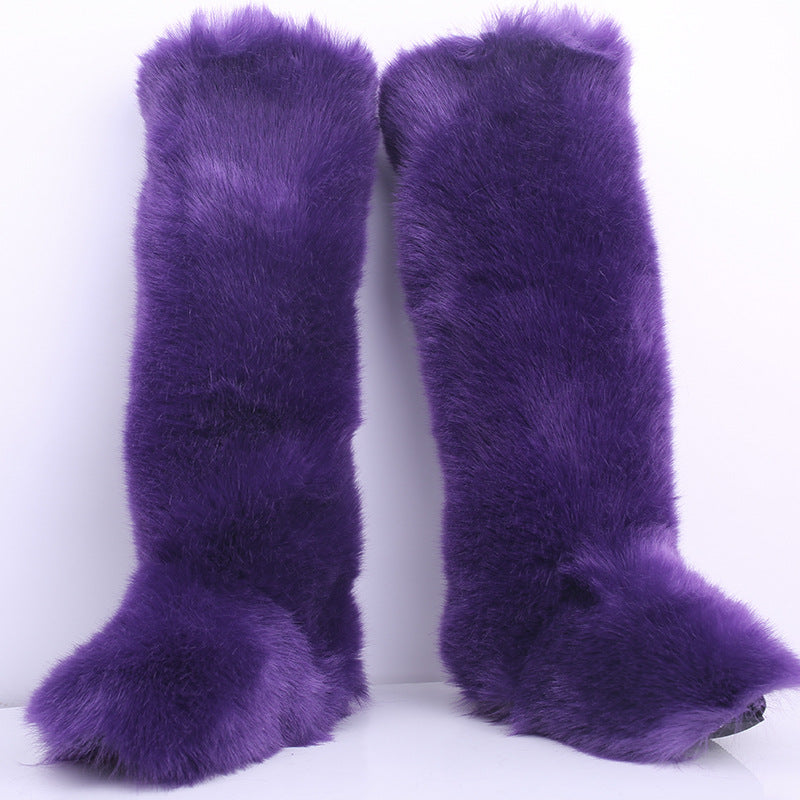 Women's Over The Knee Female Fleece-lined Winter Snow Boots
