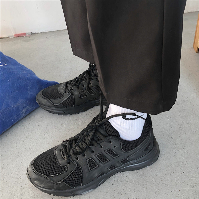 Korean Style Trendy Daddy All Black Sneakers