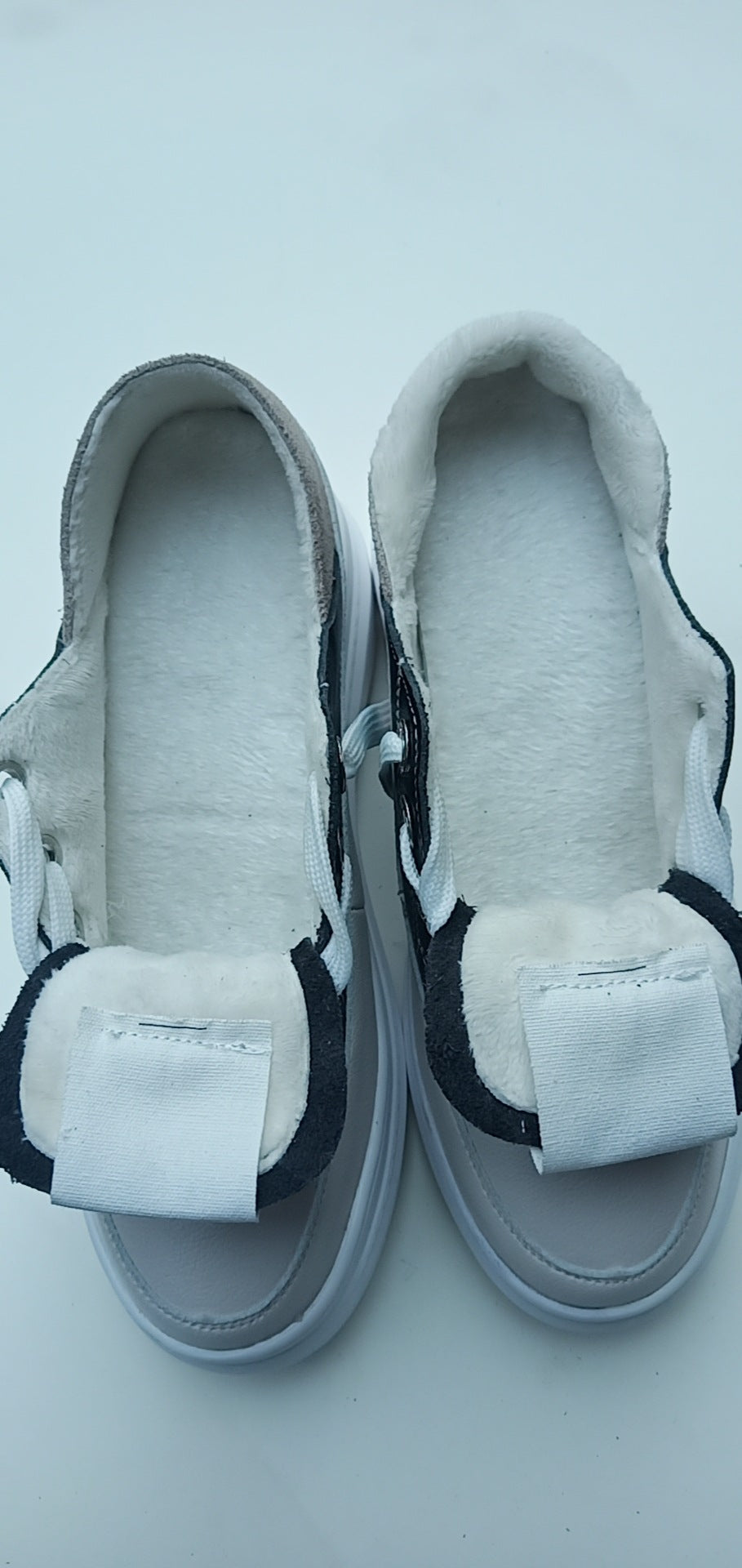 Women's Two-way Wear Platform White Height Increasing Korean Style Genuine Women's Casual Shoes