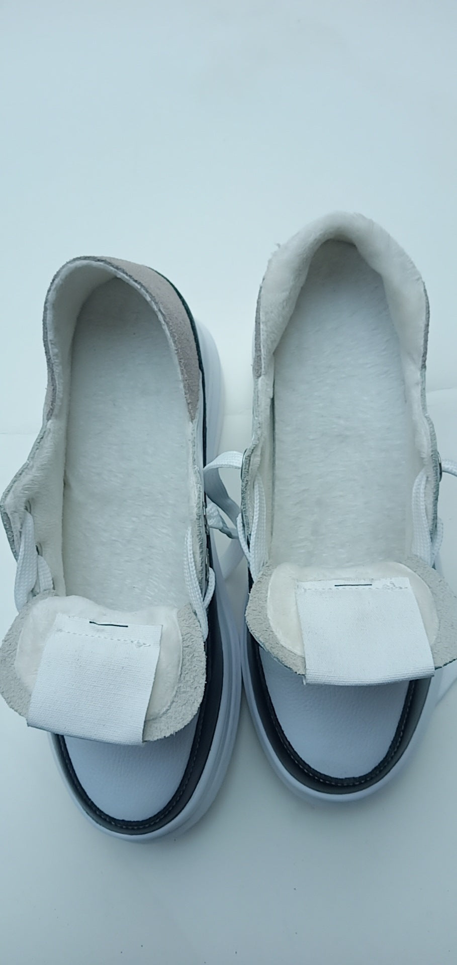 Women's Two-way Wear Platform White Height Increasing Korean Style Genuine Women's Casual Shoes